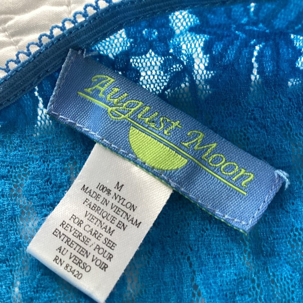 August Moon Intimates Lace Slip Dress Babydoll blue Size M Y2K fairy - Picture 5 of 15
